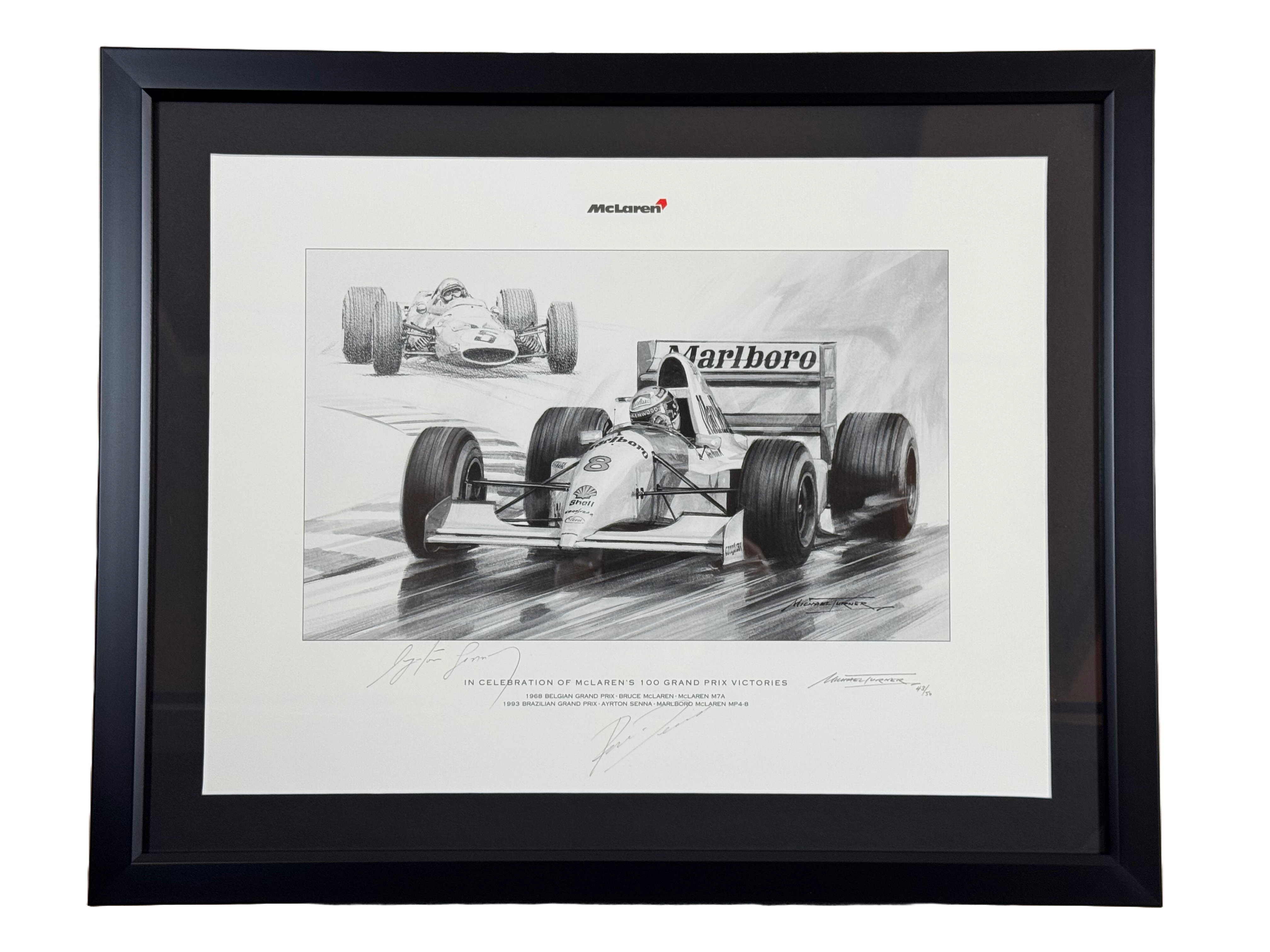 Senna Signed Print