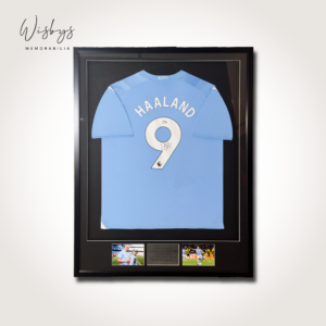Framed Erling Haaland Manchester City Jersey