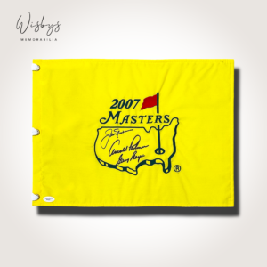 Jack Nicklaus, Arnold Palmer & Gary Player Signed 2007 Masters Pin Flag