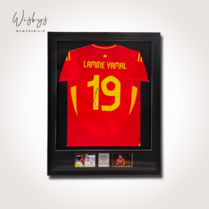 Framed Lamine Yamal Spain Jersey