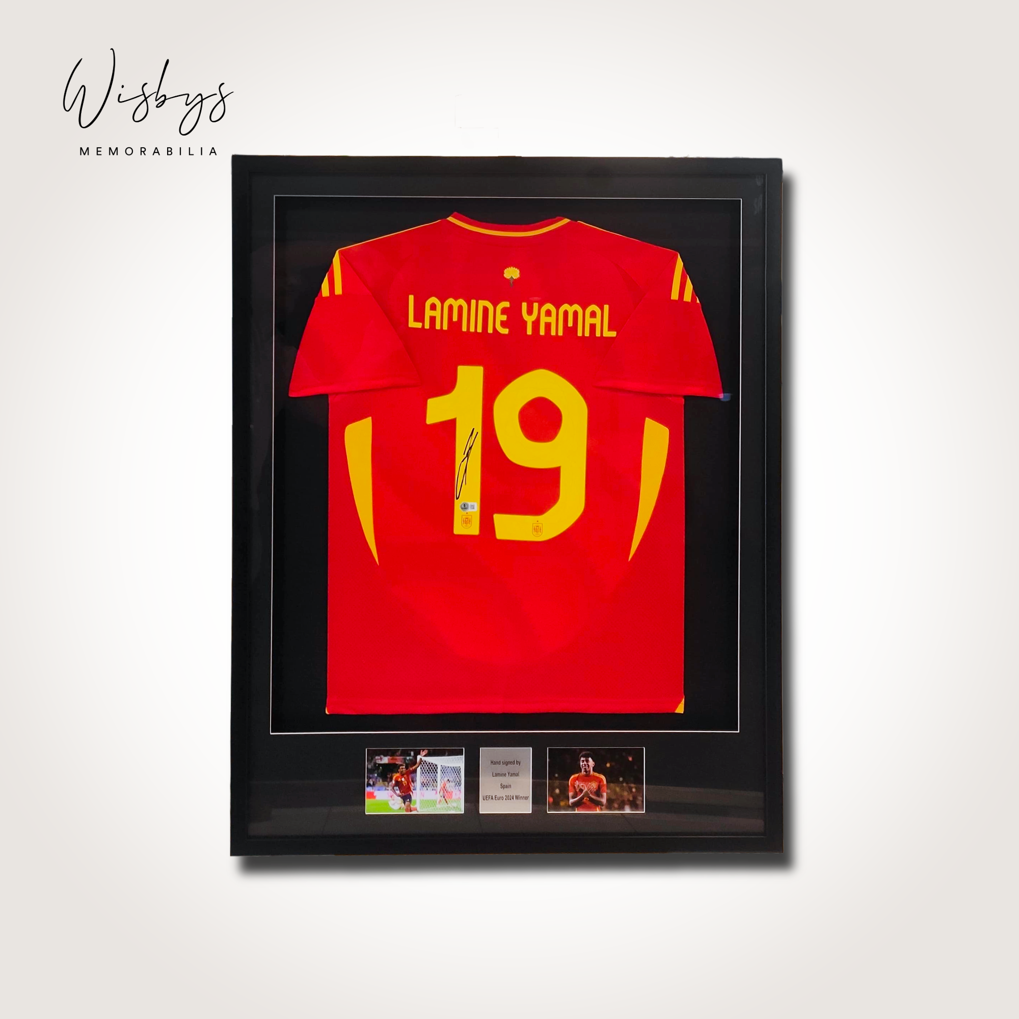 Framed Lamine Yamal Spain Jersey