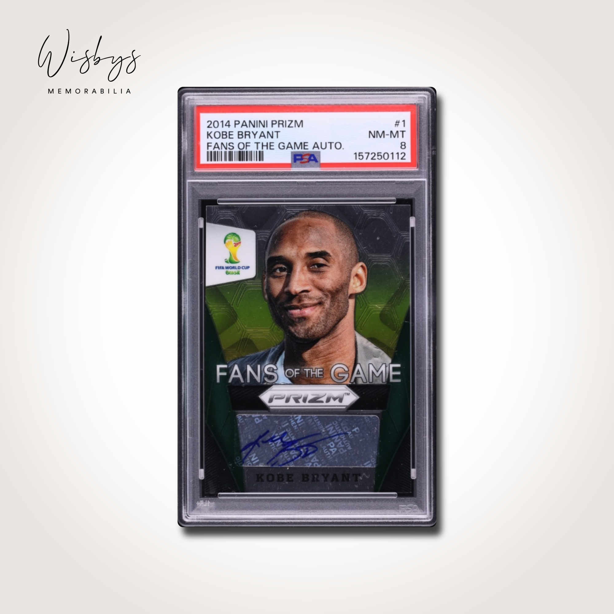 2014 Panini Prizm World Cup Kobe Bryant Fans of the Game Auto