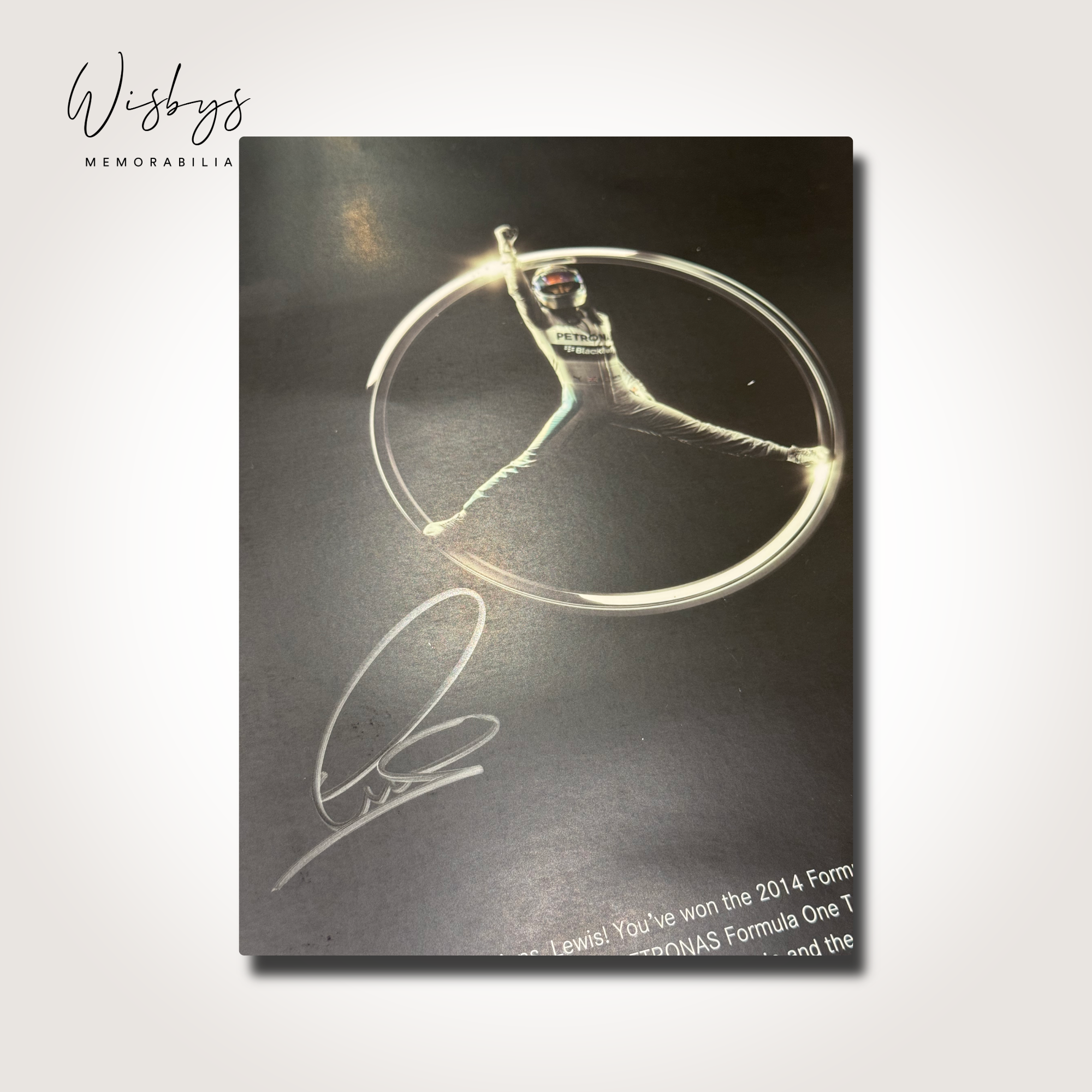 Lewis Hamilton Signed 2014 F1 World Champion Poster - Image 2