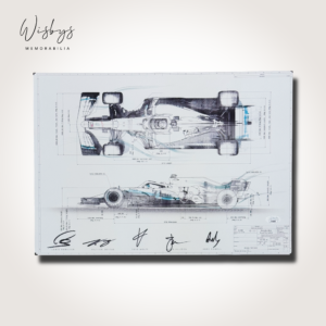 Mercedes W10 Hybrid Multi-Signed Technical Drawing