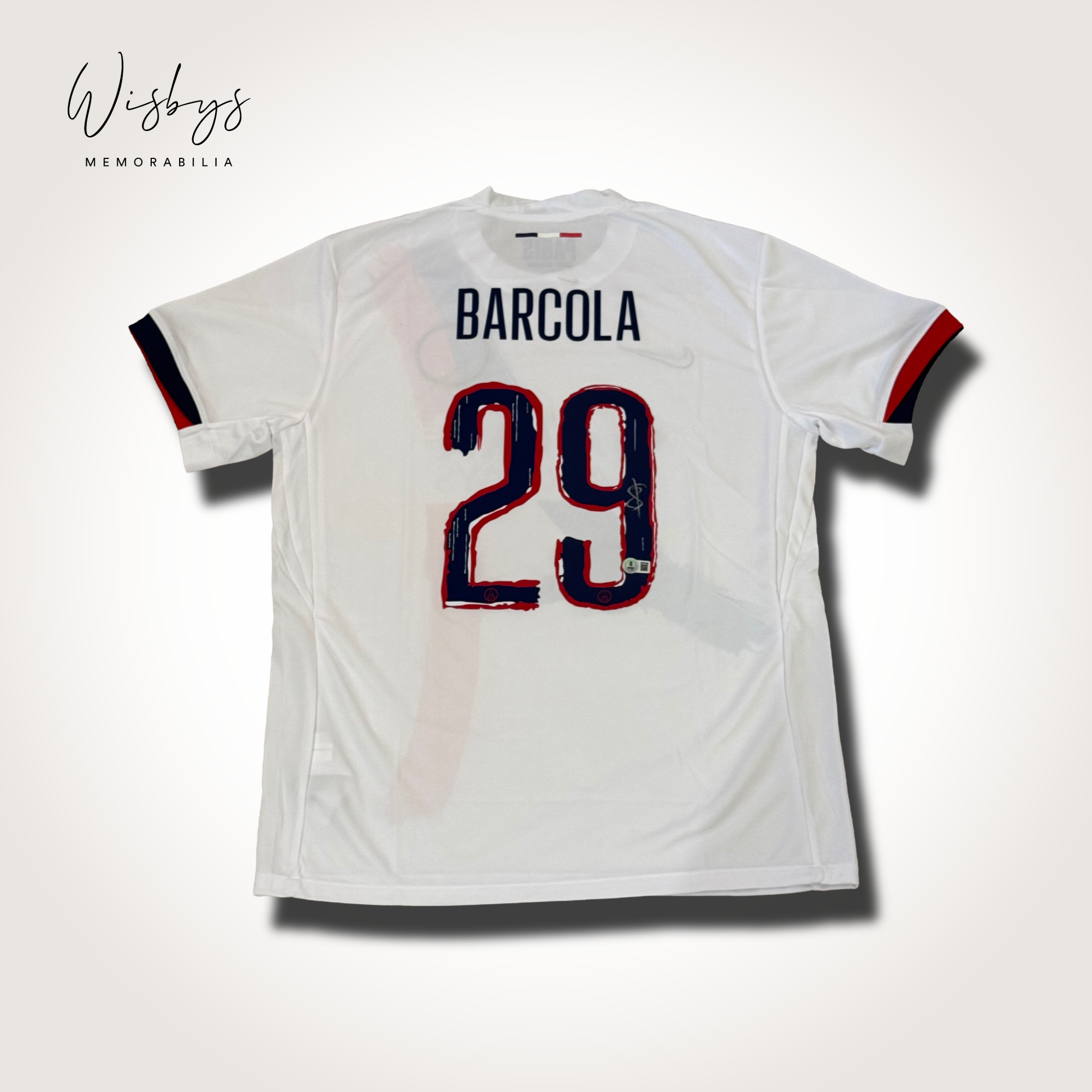 Bradley Barcola Signed Paris Saint Germain Jersey