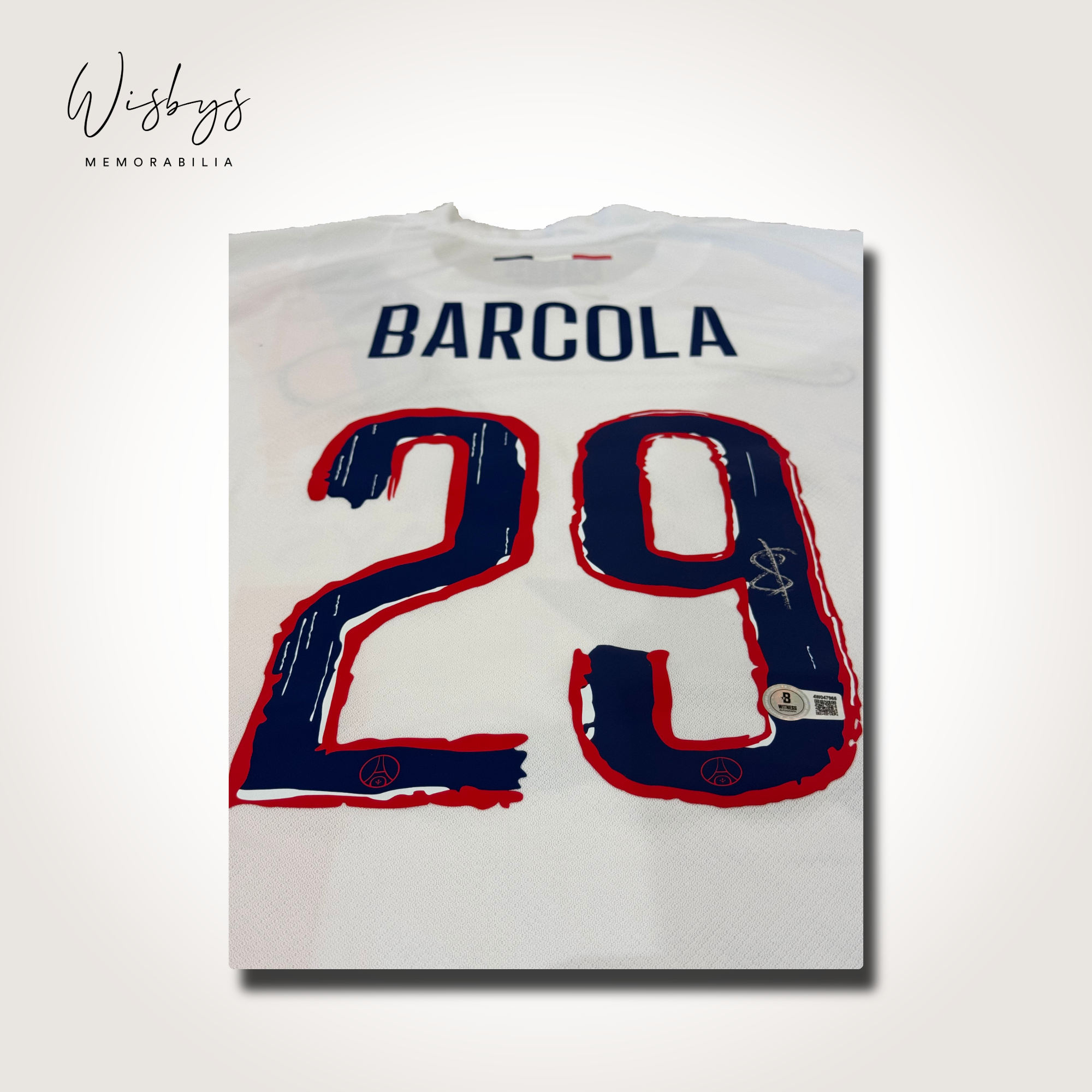 Bradley Barcola Signed Paris Saint Germain Jersey - Image 3