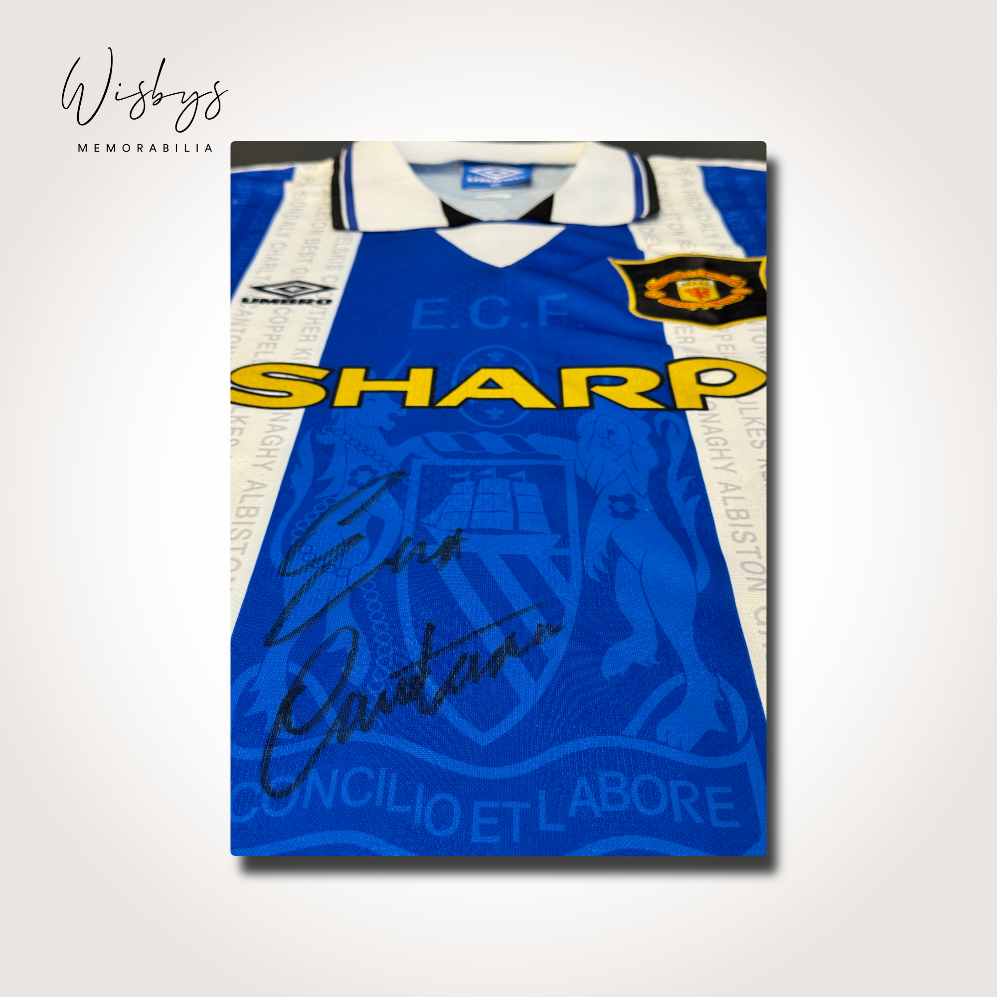 Eric Cantona Signed Wembley Special Manchester United Jersey - Image 3