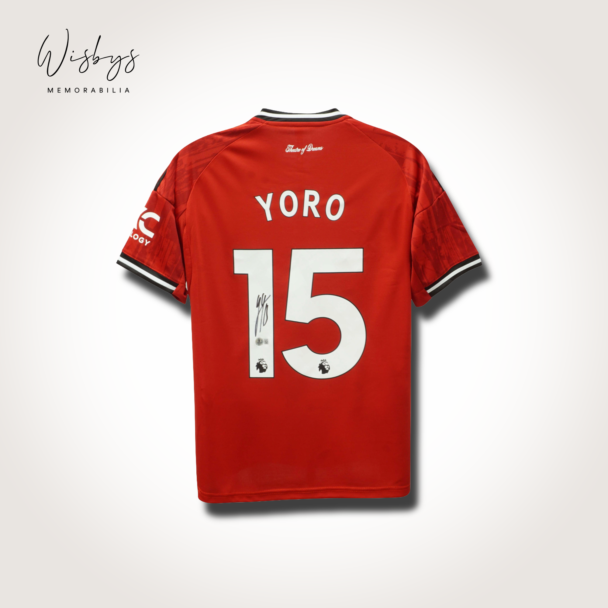 Leny Yoro Signed Manchester United Jersey