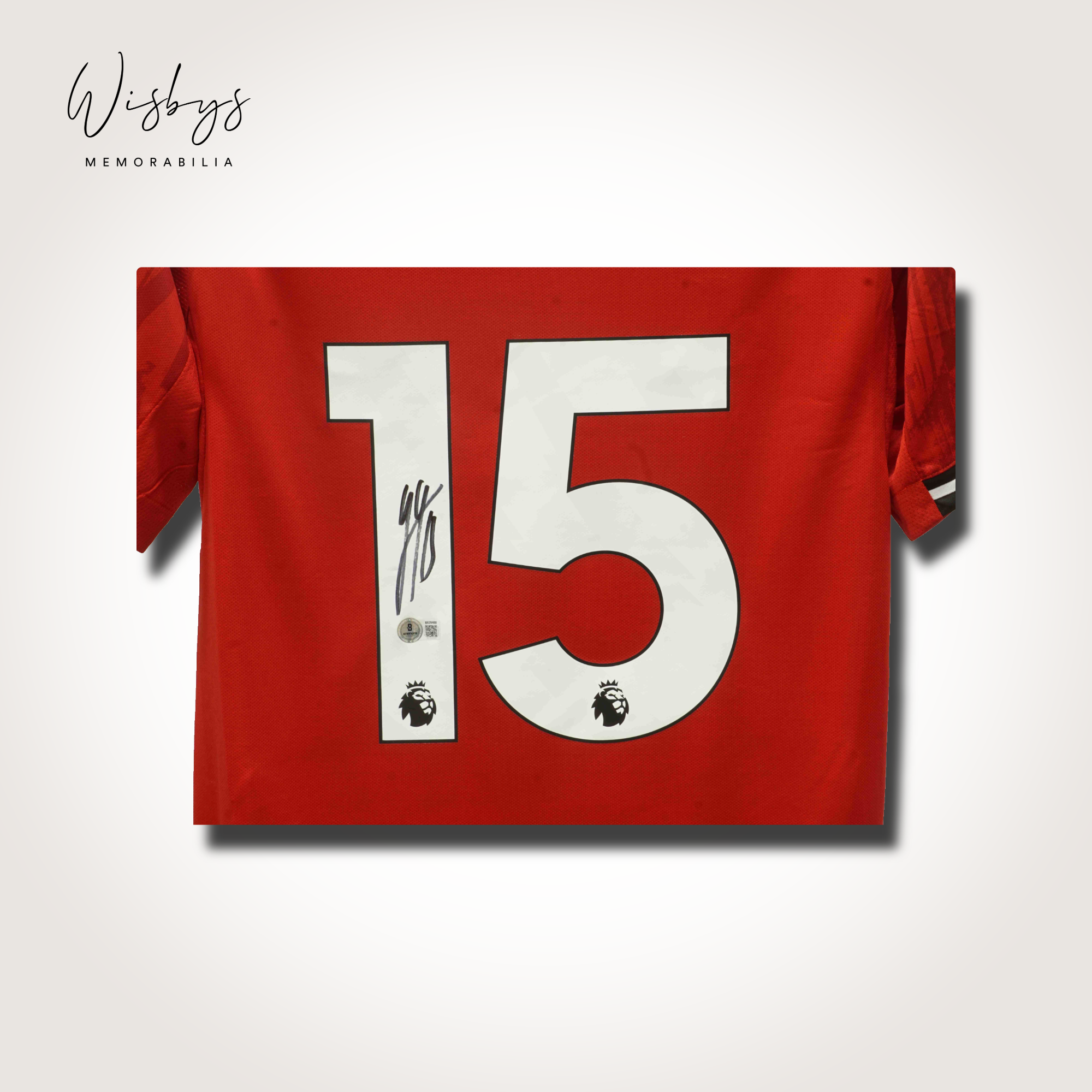 Leny Yoro Signed Manchester United Jersey - Image 3
