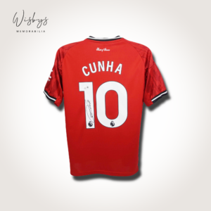 Matheus Cunha Signed Manchester United Jersey
