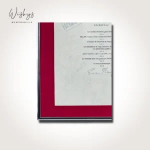 25th Anniversary Grand Prix Drivers Menu - 22 Signatures Including Fangio, Shelby and more, view 2