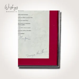 25th Anniversary Grand Prix Drivers Menu - 22 Signatures Including Fangio, Shelby and more, view 5