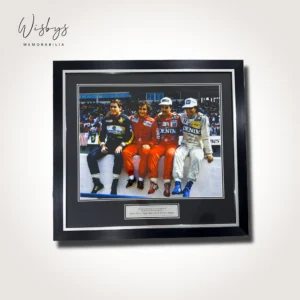 F1 Legends Pit Wall Photo - Prost, Mansell & Piquet