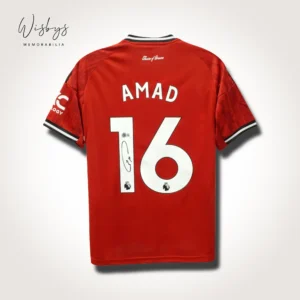 Amad Diallo signed Manchester United jersey