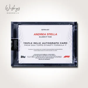 2024 Topps Dynasty F1 Triple Relic Auto - Andrea Stella (#4/5), view 2