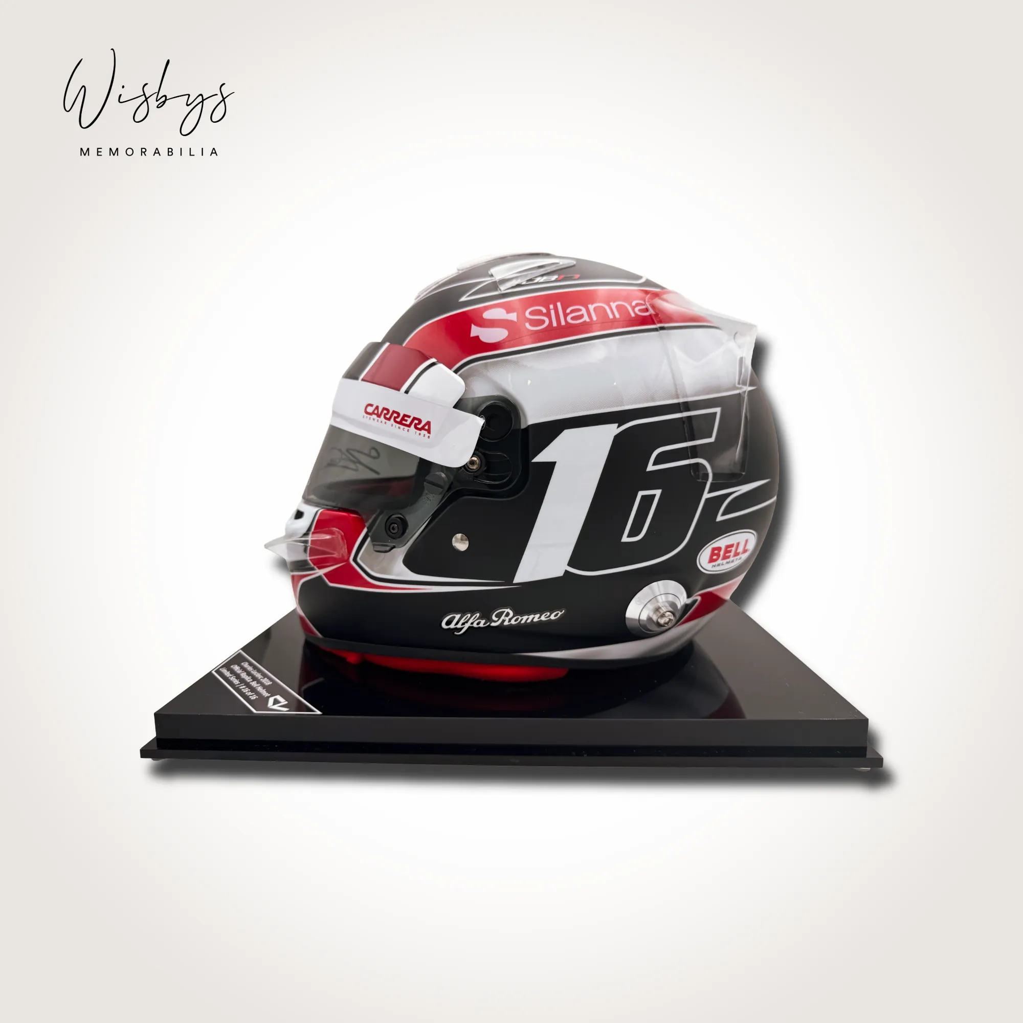 Charles Leclerc replica helmet, view 2