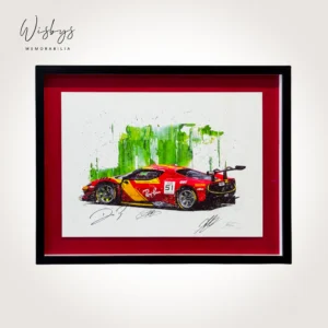 Signed Ferrari artwork