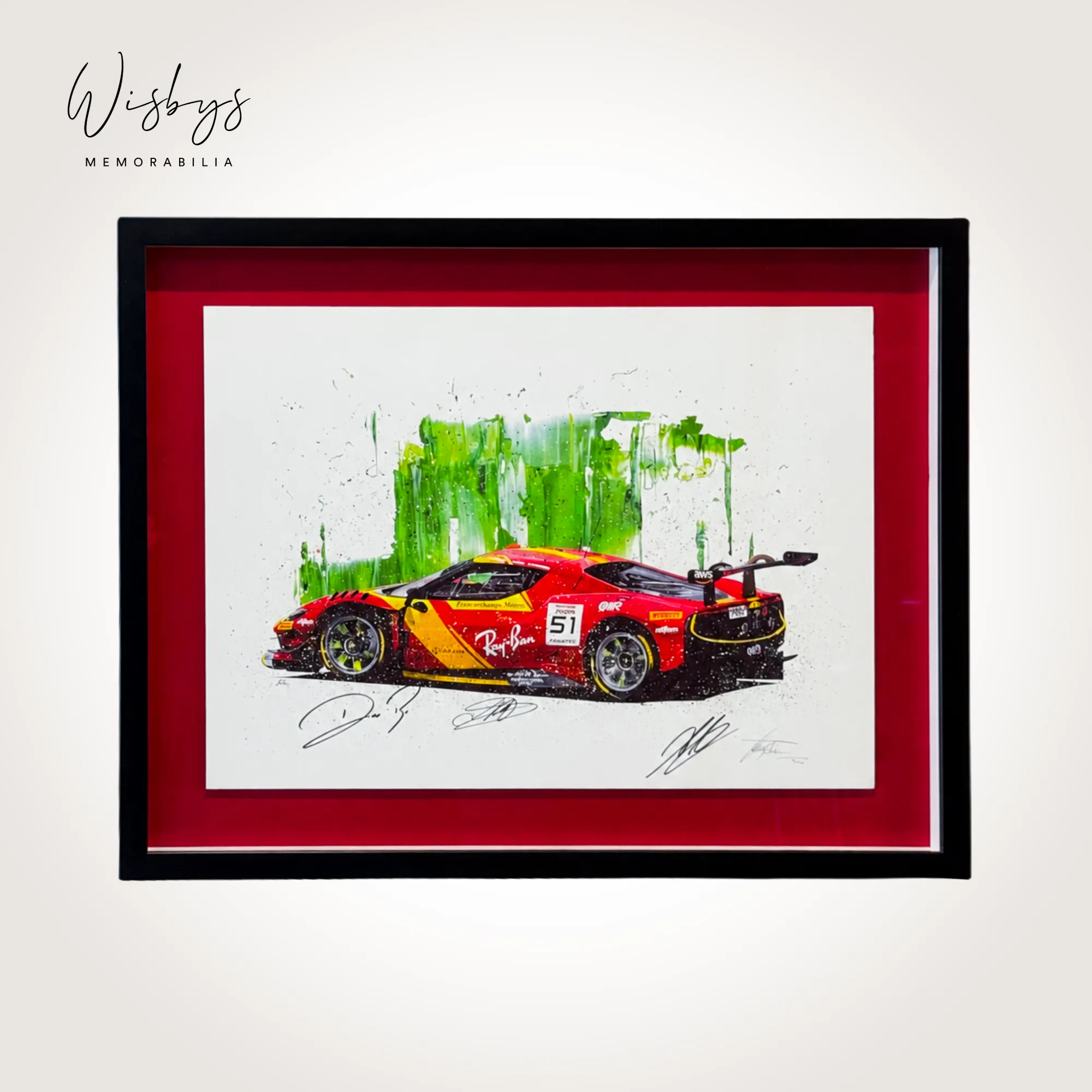 Signed Ferrari artwork
