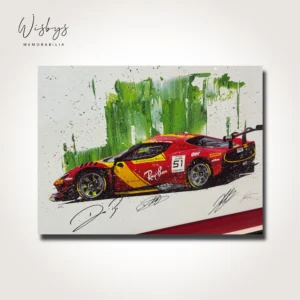 Signed Ferrari artwork, view 2