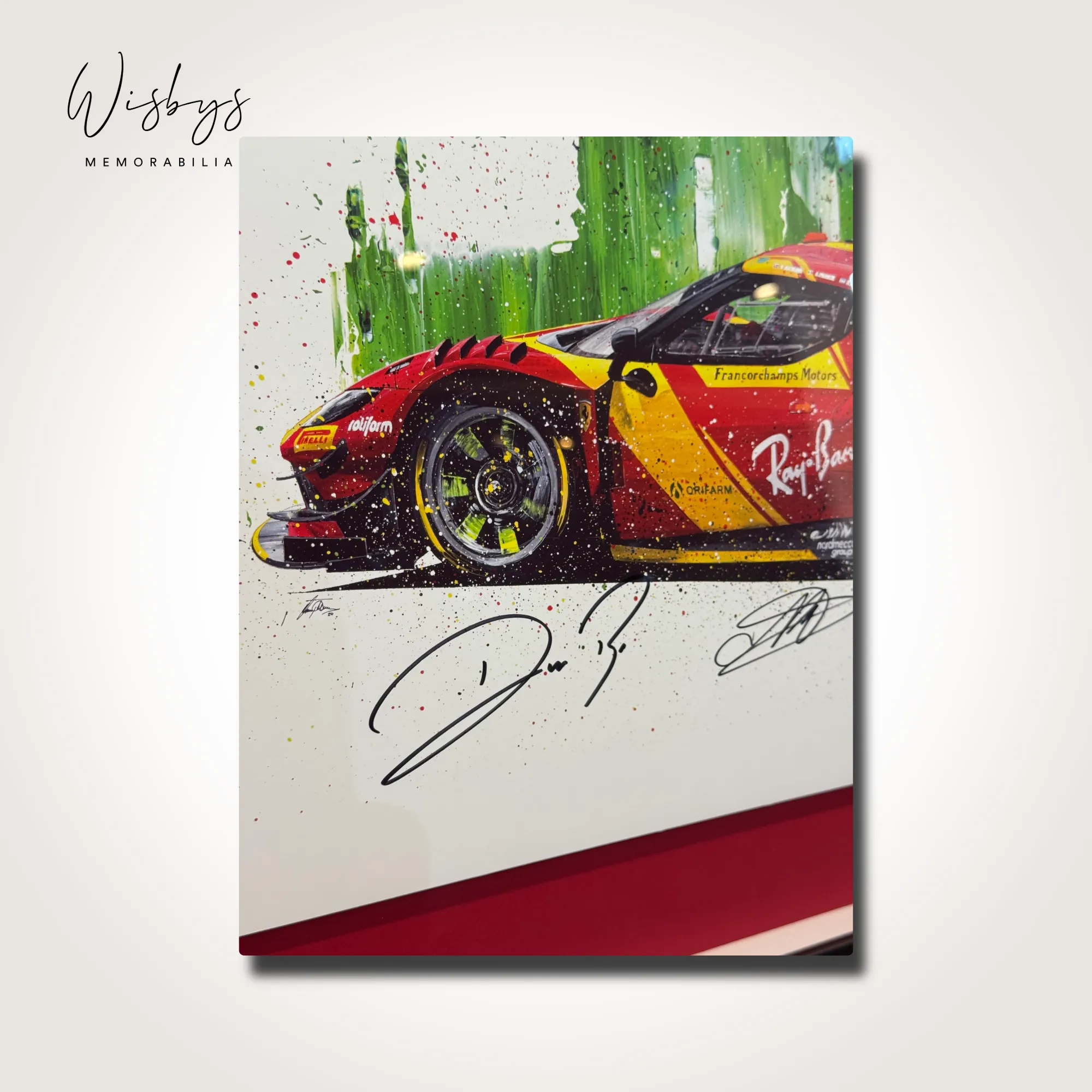 Signed Ferrari artwork, view 4