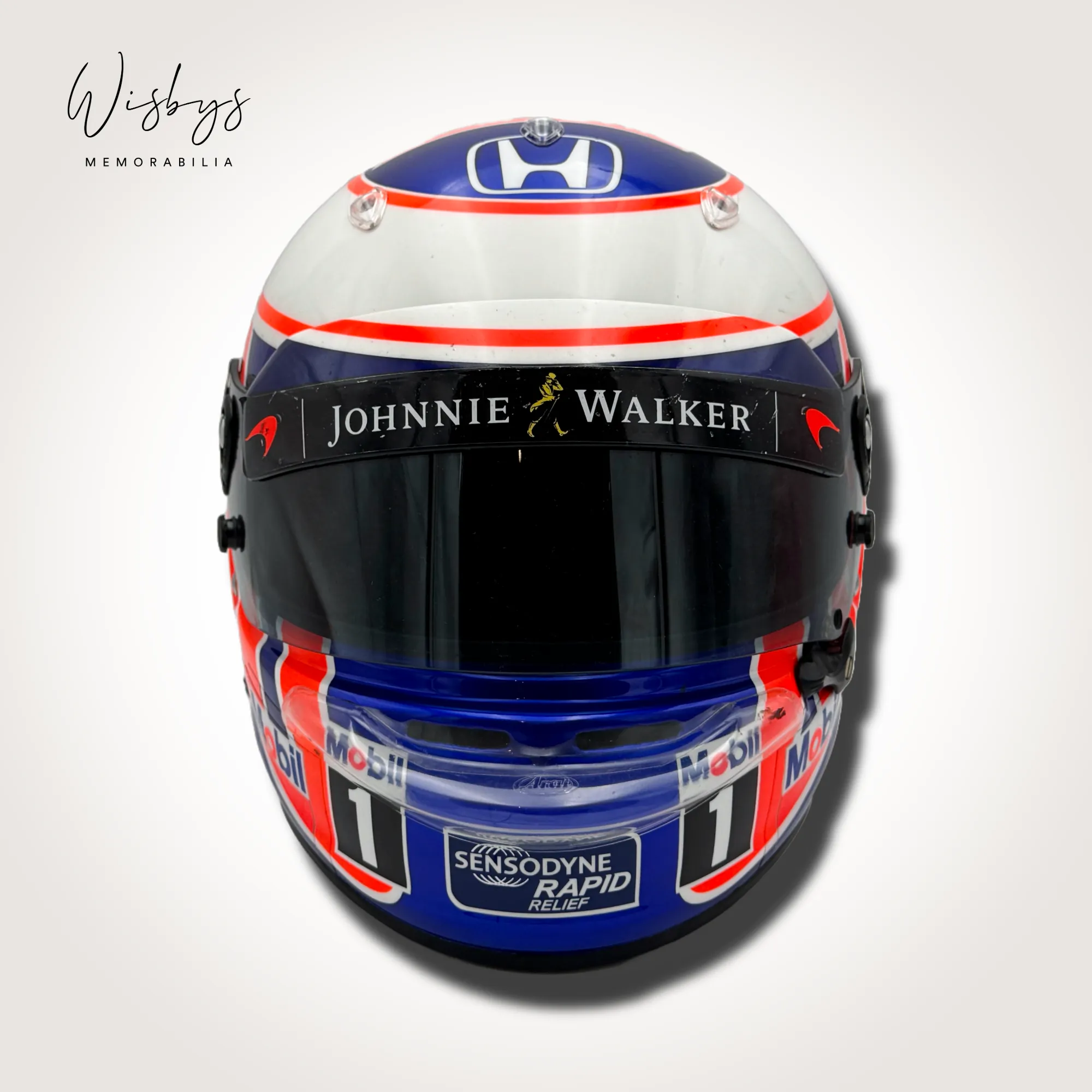 Jenson Button McLaren race worn helmet