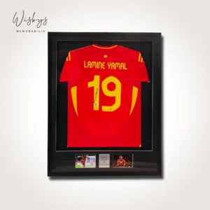 Lamine Yamal Spain framed jersey