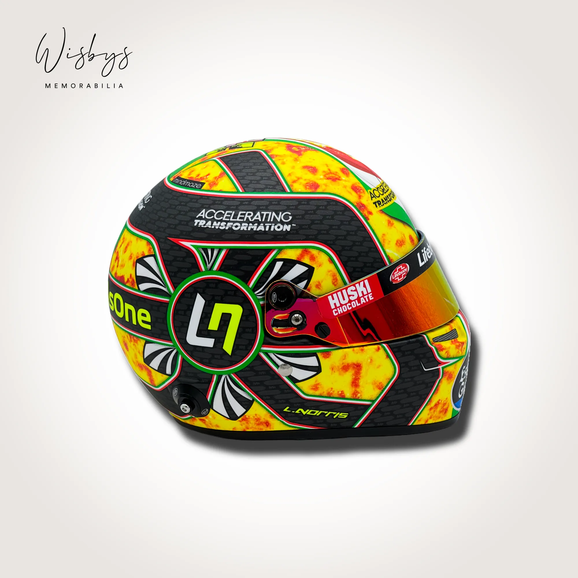 Lando Norris helmet, view 4