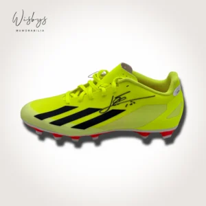 Lionel Messi signed framed boots