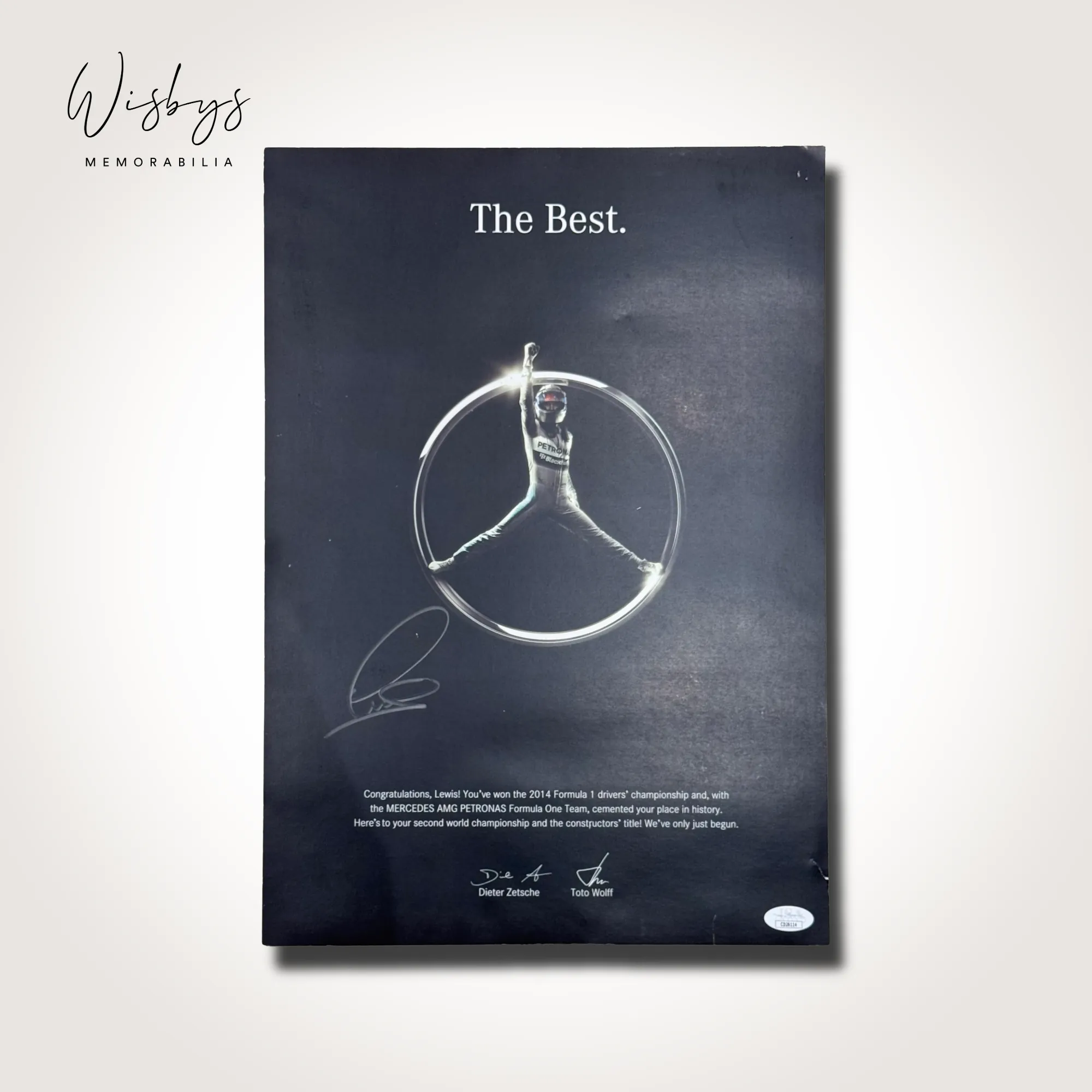Lewis Hamilton signed poster