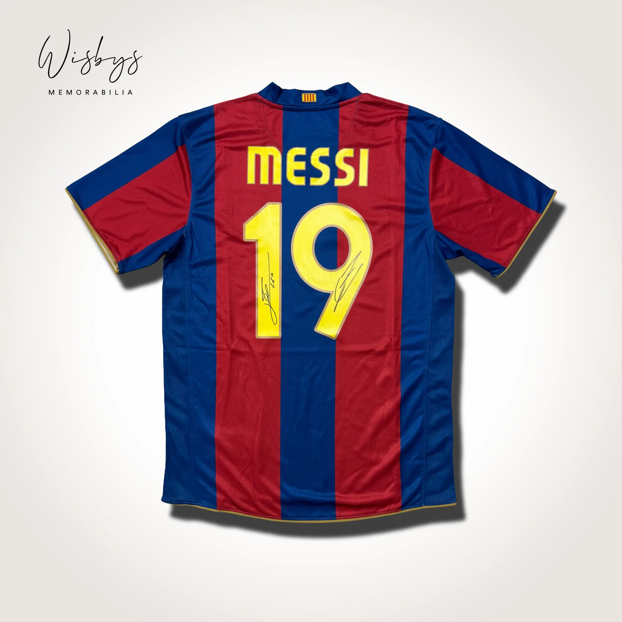 Lionel Messi signed Barcelona jersey