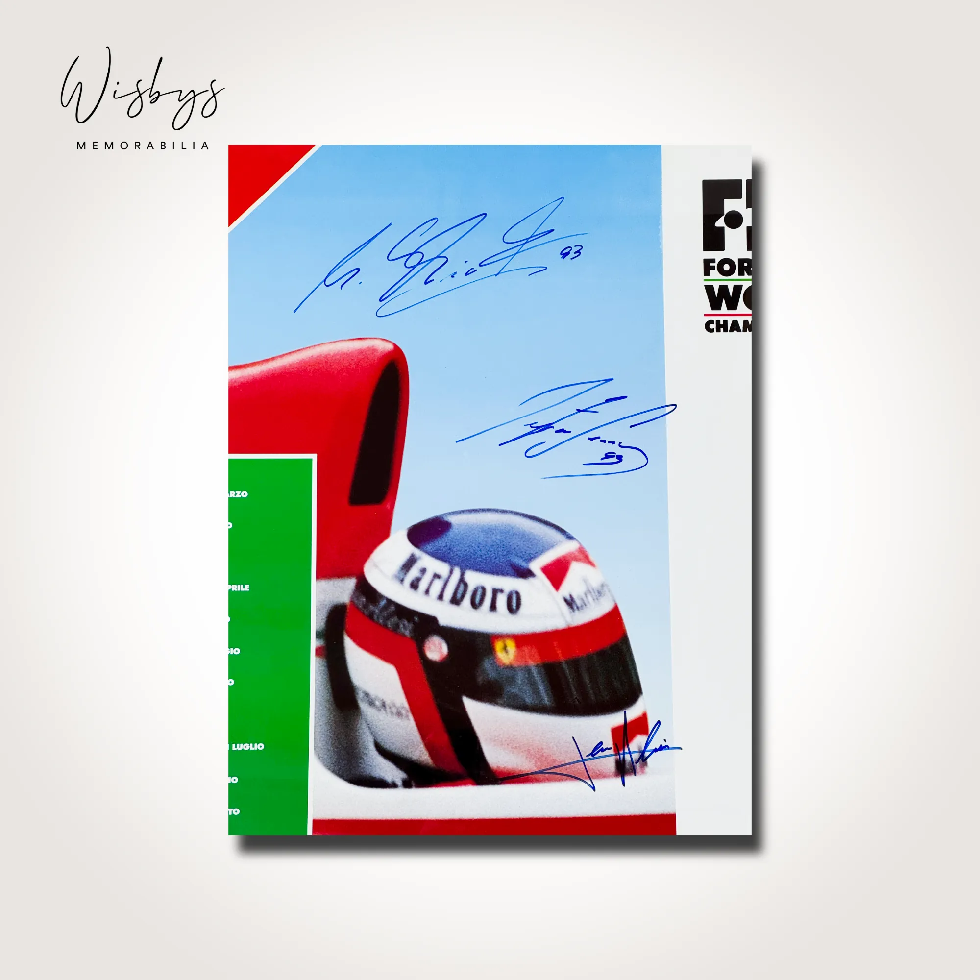 1993 Italian Grand Prix Poster - Senna, Schumacher & Alesi, view 2