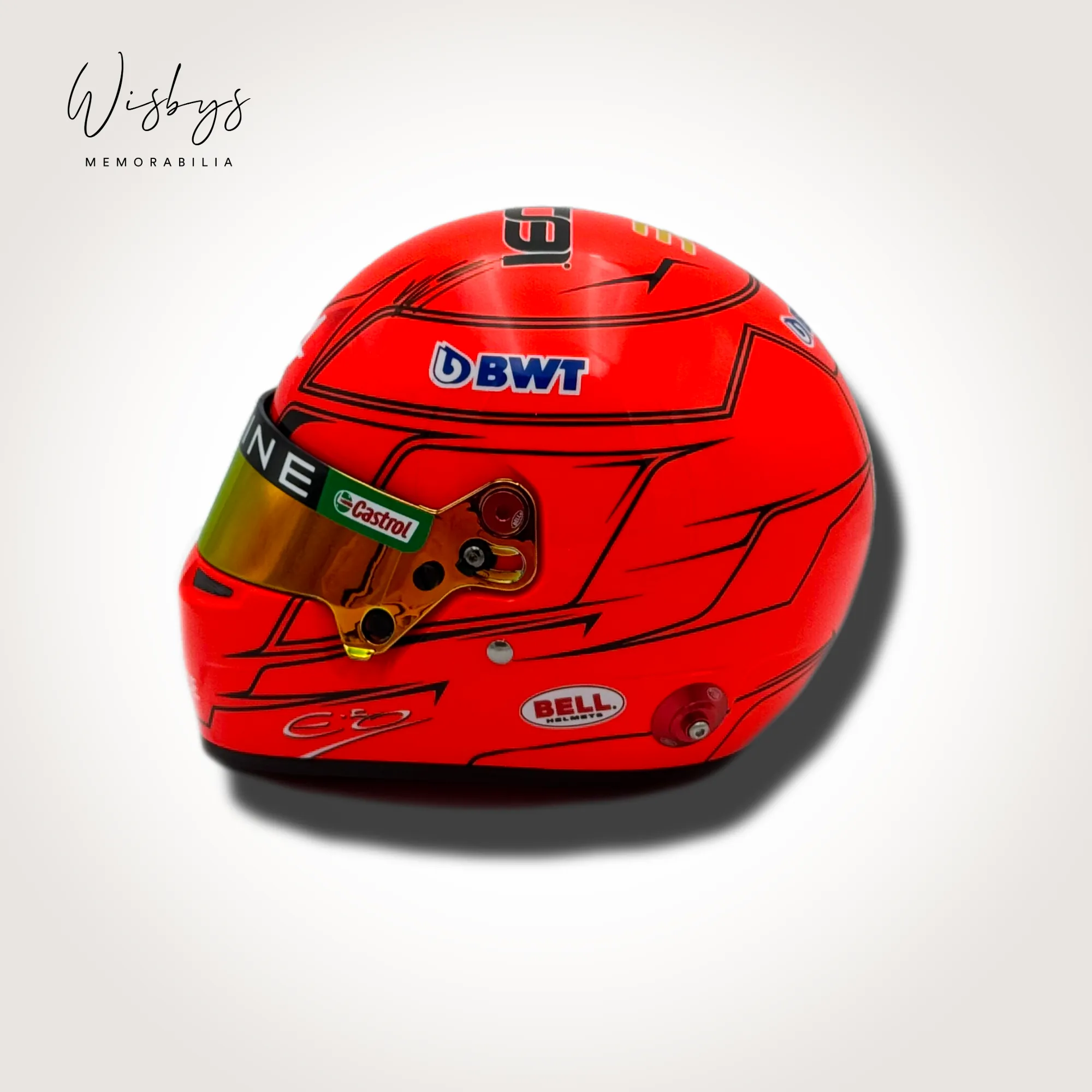 Esteban Ocon helmet, view 3