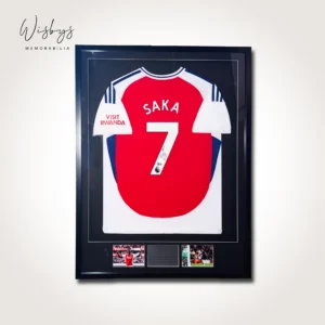 Bukayo Saka signed Arsenal framed jersey