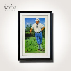 Gene Sarazen Masters Champions Multi-Signed Poster