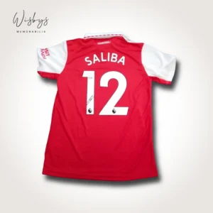 William Saliba signed Arsenal jersey